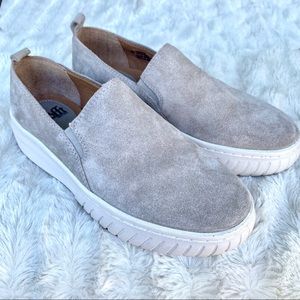 Söffe Potina Plafform Suede Slip-on Sneaker - Taupe, Women’s 8